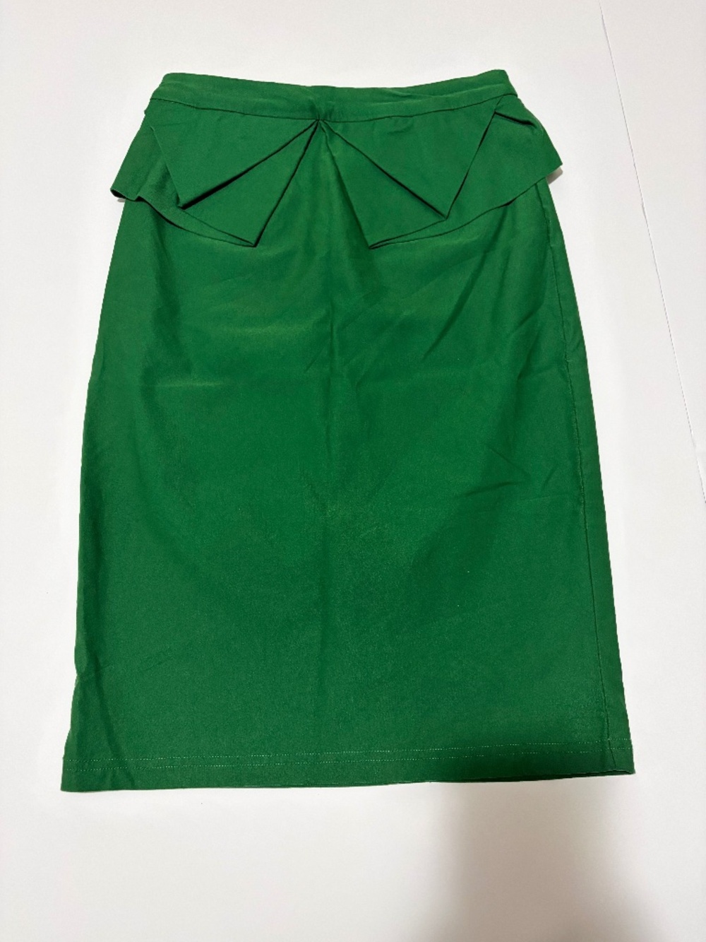 Grace Karin Green Peplum Origami Waist Pencil Skirt Medium NWOT